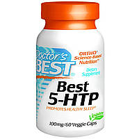 5-Гидрокситриптофан (5-HTP), Doctor's Best, 100 мг, 60 капсул. Сделано в США.