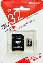 Картка пам'яті Smartbuy 32 GB class 10 + SD адаптер