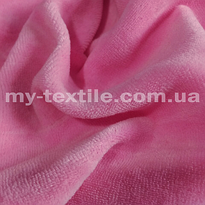Трикотаж Велюр натуральний хб Туреччина 180 см Рожевий