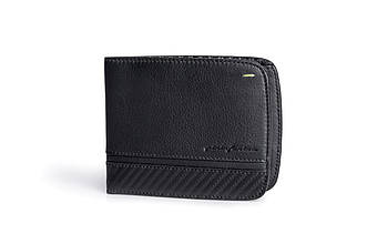 Горизонтальне портмоне на 6 карт Wallet 6 Card Folio by Pininfarina, колір чорний із карбоном