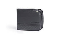 Мужское портмоне Wallet 3 Card and Coins Folio by Pininfarina, цвет черный с карбоном