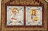 Пара: Божа Матір «Почаївська» і Спаситель (сріблення), фото 2
