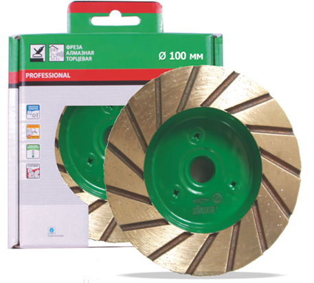 Фреза алмазна шліфувальна (граніт, мармур) DGM-S 100/22,23-15 №00 Elite-Active