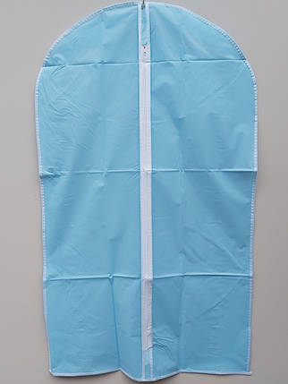 Чохол для зберігання одягу плащівка блакитного кольору. Розмір 60х90 см, фото 2