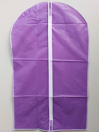Чохол для зберігання одягу плащівка фіолетового кольору. Розмір 60х137 см, фото 2
