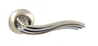 Ручки на межкомнатные/ входные двери SIBA Imperia R02 никель матовый/хром (22 07)