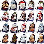 М'яка ялинкова іграшка Дід Мороз з жовтою бородою, 14 см, червоний з жовтим, текстиль, новорічна фігурка (000029-1), фото 3