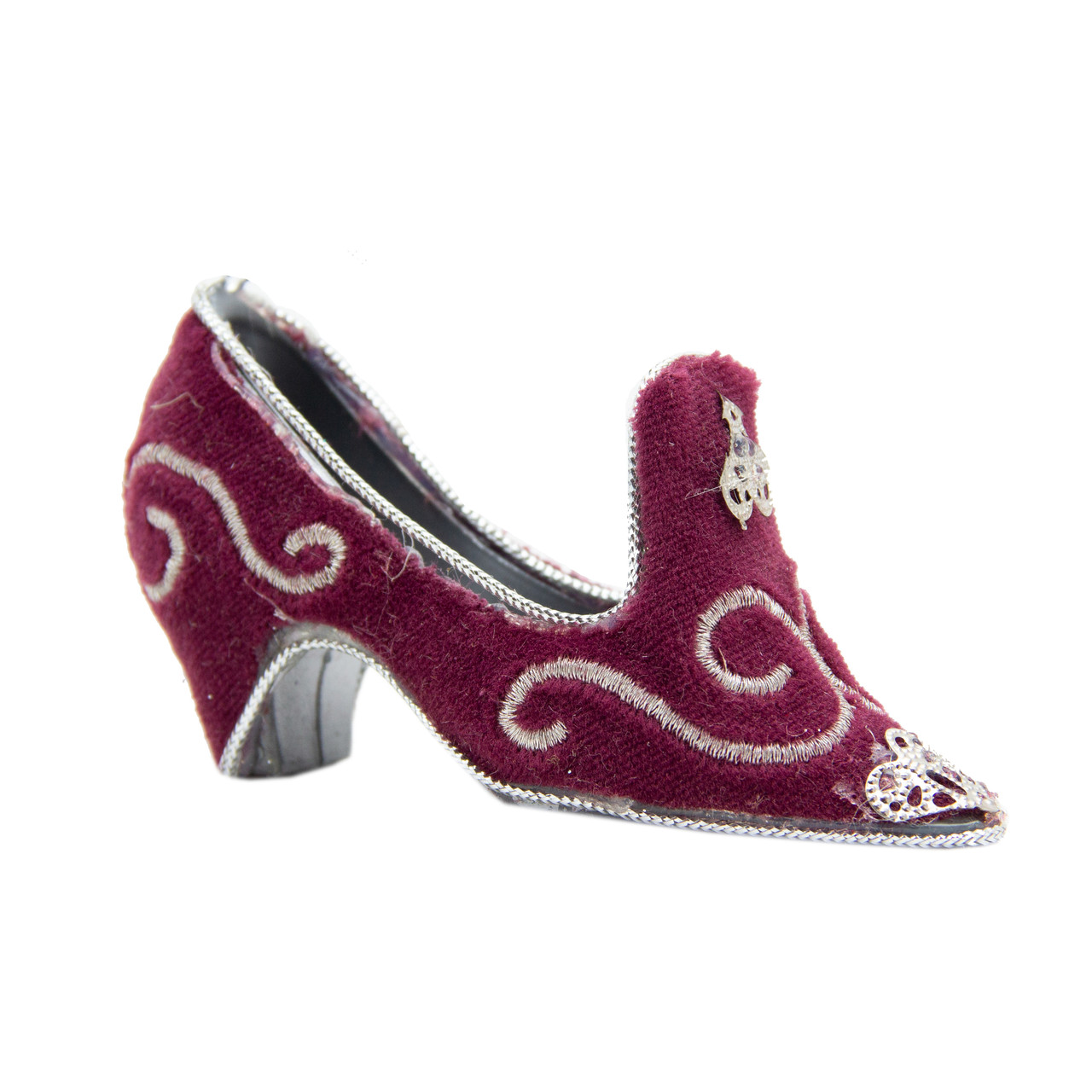 Новорічна ялинкова іграшка - фігурка Туфелька, 10,5 см, червоний, пластик (430192), фото 1