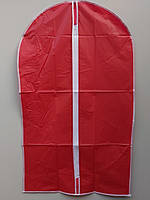 Чехол для хранения одежды из плащевки красного цвета, размер 60*90 см