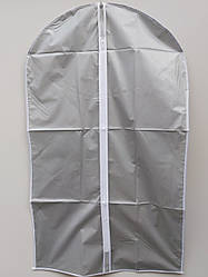 Чохол для зберігання одягу з плащової тканини сірого кольору, розмір 60*137 см
