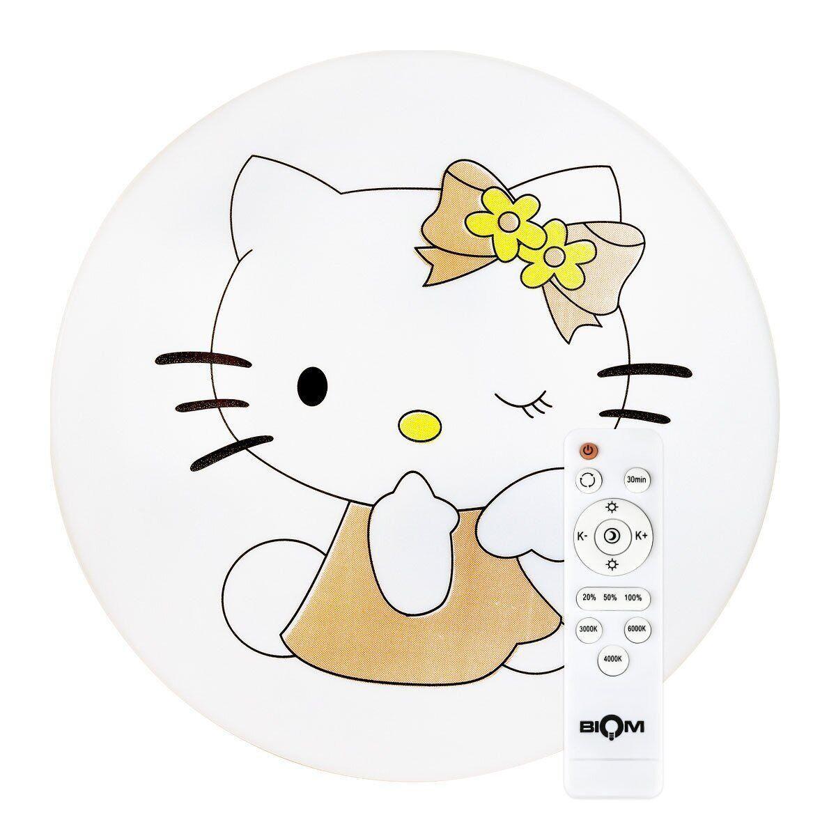 Дитяча люстра з пультом Hello Kitty BIOM SMART SML-R12-50 3000-6000K 50Вт