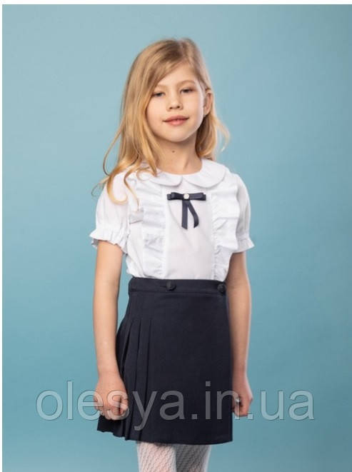 Блуза дитяча шкільна з коротким рукавом Daria тм Brilliant Розміри 128, 134, 140