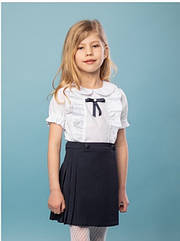Блуза дитяча шкільна з коротким рукавом Daria тм Brilliant Розміри 134, 140