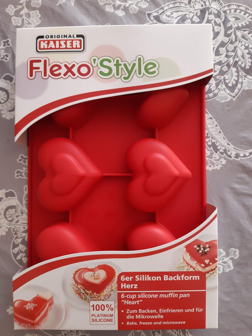 Формочка Kaiser силікон сердечка - 25*18см