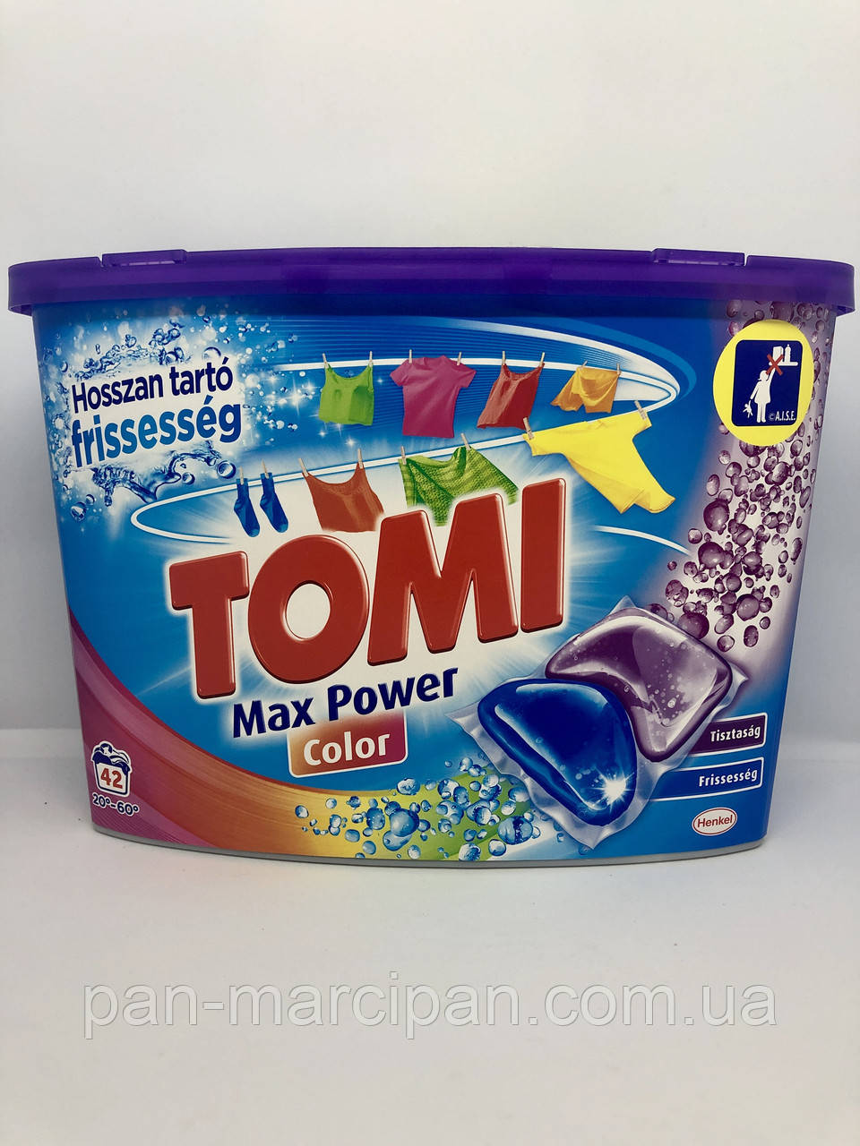 Капсули для прання TOMI Max Power Color (42 шт) Угорщина