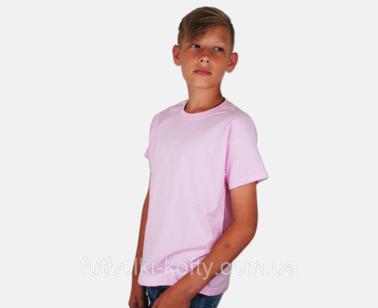 Дитяча футболка рожева базова бавовняна Valueweight kids Fruit of the Loom, фото 1