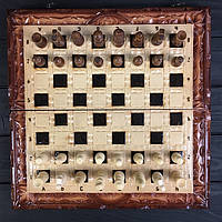 Шахматы, нарды оформлены уникальной резьбой, 36*18*8см, арт.191321