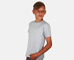 Дитяча Класична футболка для хлопчиків Сіро-лілова Fruit of the loom 61-033-94 7-8