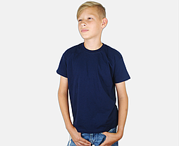 Дитяча футболка синя базова бавовняна (глибокий темно-синій) Valueweight kids Fruit of the Loom