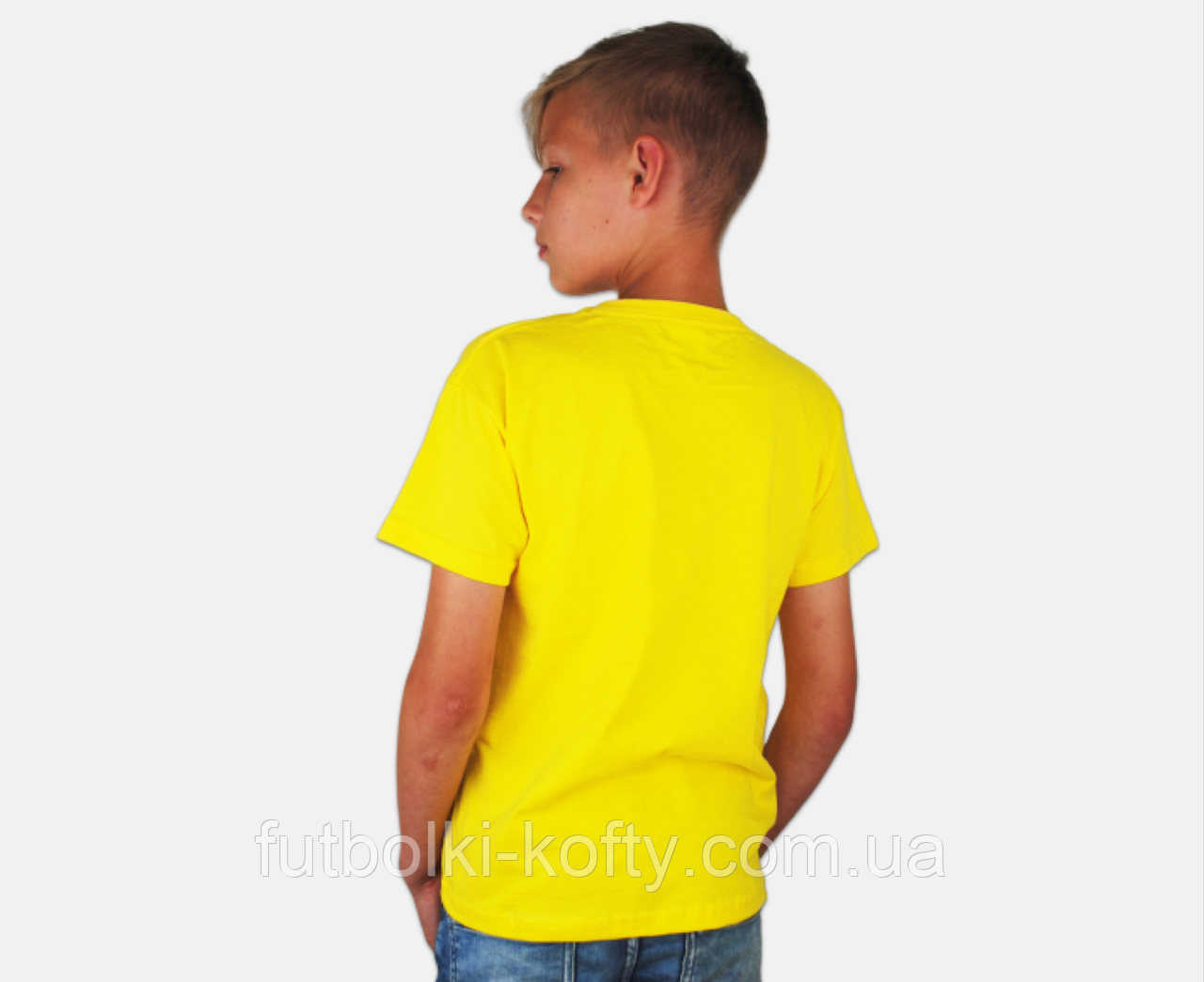 Детская Классическая Футболка для Мальчиков Ярко-жёлтая Fruit of the loom 61-033-K2 3-4 - фото 2 - id-p107668252