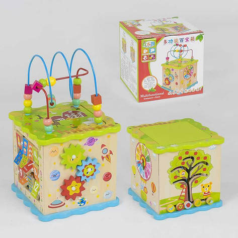 Дерев'яна гра Логічний куб Multifuncional, фото 1