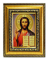 Икона в рамке Иисуса Христа Спасителя, багет 2915-03, 7х10