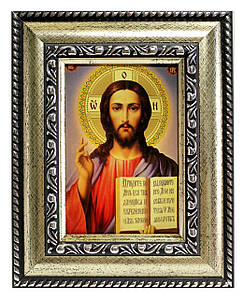 Икона в рамке Иисуса Христа Спасителя, багет 2915-11, 7х10