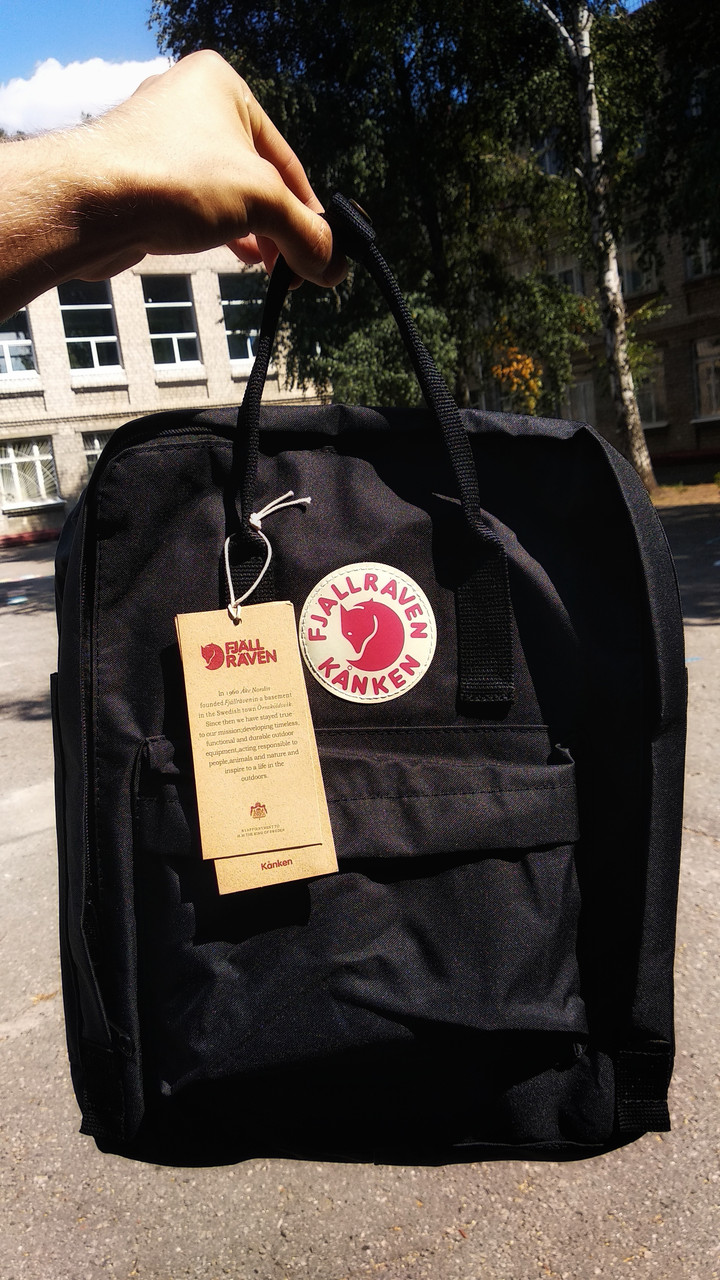 Рюкзак Канкен Fjallraven Kanken Classic Bag black. Живе фото. Premium (топ ААА+)