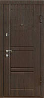 Двері вхідні "Міністерство Двері" ПЗ-09 96 смХ2050 см венге структурний/білий дуб
