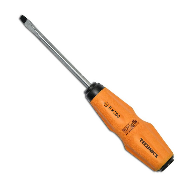 Викрутка ударна плоска Technics SL 8 х 200 мм (46-204)
