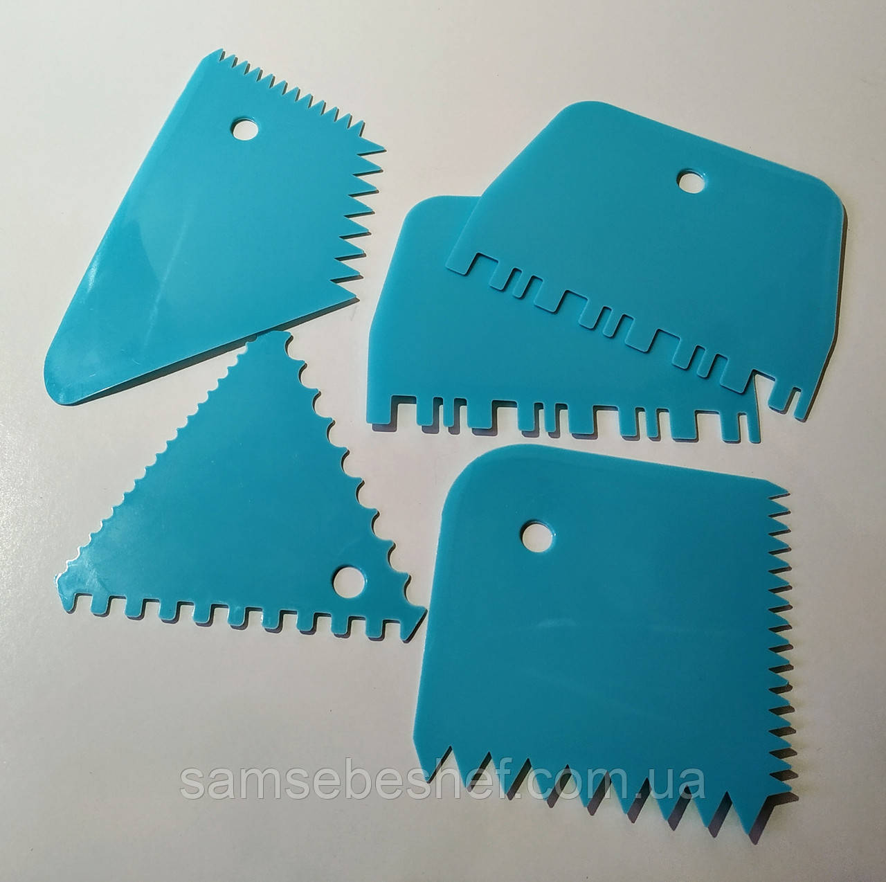 Набір кондитерських шпателів скребків для мастики 4 шт, фото 1