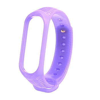 Ремінець Xiaomi Mi Band 4 / 3 MiJobs Aurora силіконовий рифлений напівпрозорий Фіолетовий 2154P