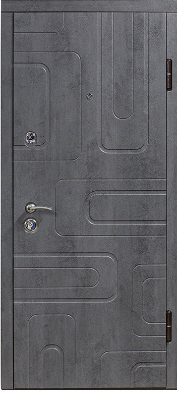 Двері вхідні "Міністерство Дверей" ПО-52 Бетон сірий (металева, квартирна доставка, установка)