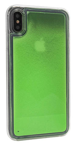 Чохол-накладка NZY для Apple iPhone X/ XS TPU Рідкий нічний пісок Яскраво-зелений (126064), фото 1