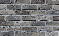 Облицовочная фасадная плитка под кирпич Loft Brick Квебек Серый с подпалом