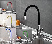 Змішувач кухонний Lamber 13023 з силіконовим виливом в різних кольорах