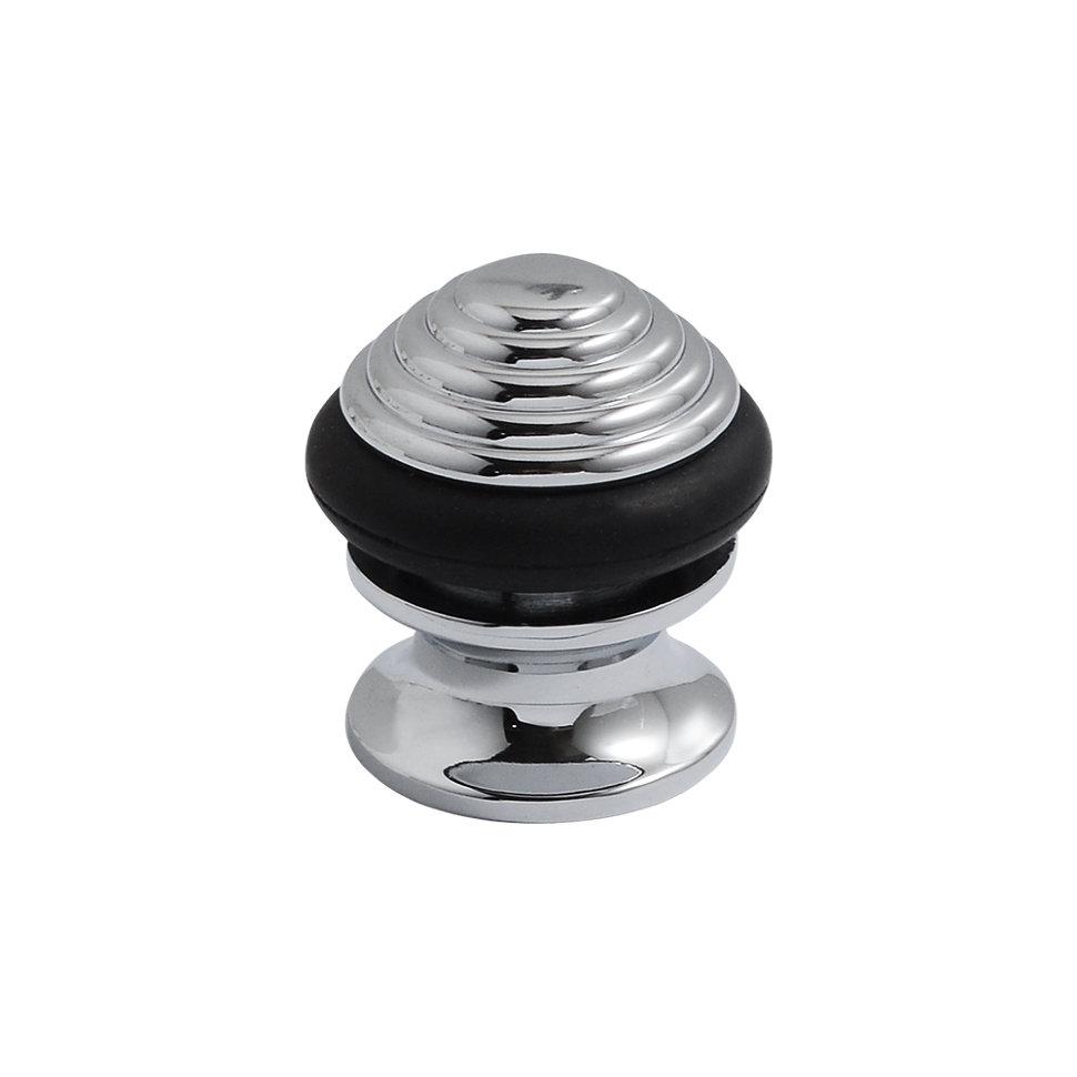 Дверний обмежувач (стопор) підлоговий, гумовий Fimet 3697 F04 Хром полірований, фото 1