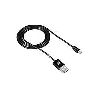 Кабель USB Canyon - Lightning 1м, Black (CNE-CFI1B)