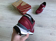 Чоловічі оригінальні кросівки Saucony Shadow Original Burgundy/Black бордові з чорним, фото 6