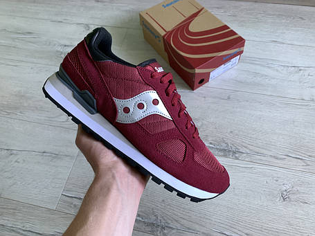 Чоловічі оригінальні кросівки Saucony Shadow Original Burgundy/Black бордові з чорним, фото 1