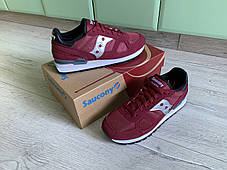Чоловічі оригінальні кросівки Saucony Shadow Original Burgundy/Black бордові з чорним, фото 4