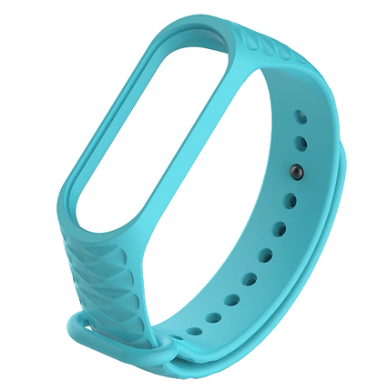 Ремінець + Плівка для Mi Band 3 Рифлений Бірюза, фото 2