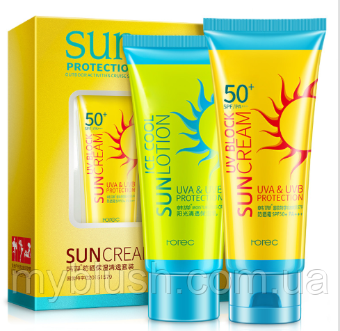 Сонцезахисний набір Rorec Sun Screen Sunprise 50 SPF/PA+++ (м'ята коробка)