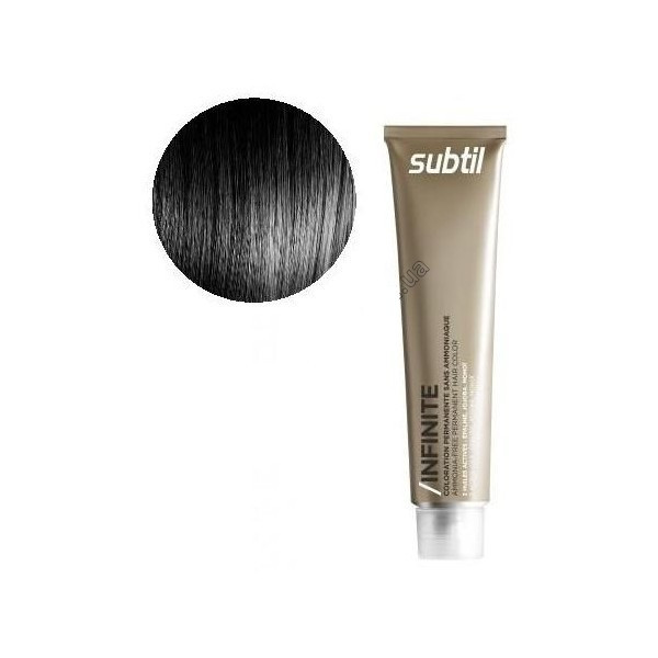 Стійка безаміачна фарба для волосся DUCASTEL Subtil Infinite 60 мл 1 - чорний