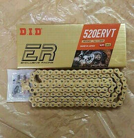 Мото ланцюг DID 520ERVT 118 ланок золота для ендуро мотоциклів DID 520ERVTG&G118