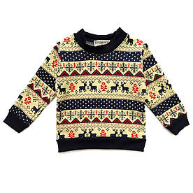 Теплий світшот "Олені" для хлопчика. 80, 100 см