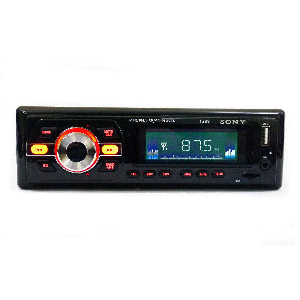 Автомагнітола в машину 1DIN Caraudio 1289 ISO + пульт ДК+MP3+FM+USB