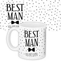 Чашка з принтом Best man 330 мл (KR_DBL033)