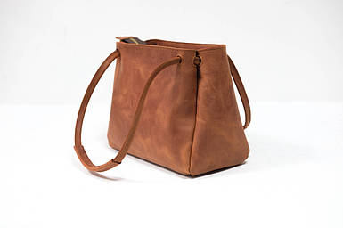Жіноча шкіряна сумка Азія, натуральна Вінтажна шкіра, колір коричневый, відтінок Коньяк