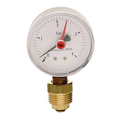 Манометр Icma 1/2" 0-6 барів, нижнє під'єднання No255